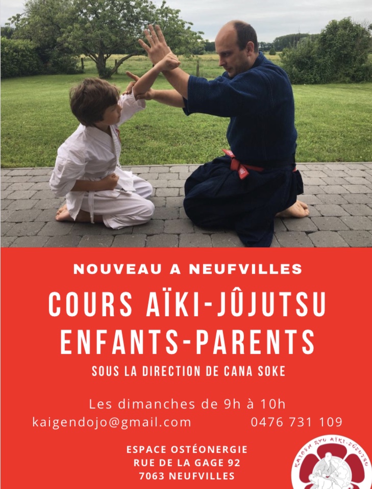 Cours Aïki-Jûjutsu enfants-parents les dimanches de 9h à 10h